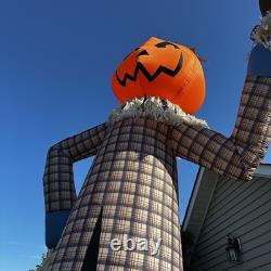 Haunted Living Halloween 12 ft Airblown Inflatable scare crow pumpkin Read