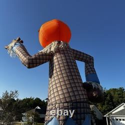Haunted Living Halloween 12 ft Airblown Inflatable scare crow pumpkin Read