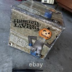 Haunted Living Halloween 12 ft Airblown Inflatable scare crow pumpkin Read