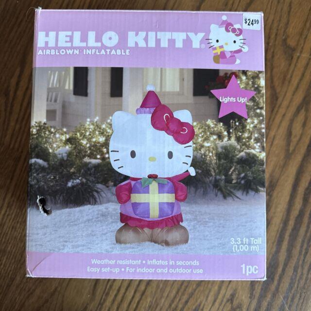 Hello Kitty Christmas Airblown Inflatable Light Up 3.3 Ft 2012 Rare Gemmy