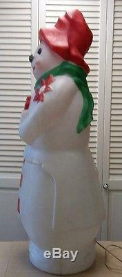 Hobo Snowman With Daisy Blow Mold -Empire App. 40 Ht. With Cord HTF -Rare