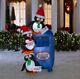 Holiday Lighted 6ft Penguin Christmas Mailbox Air Blown Yard Decoration New