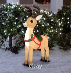 Holiday Living 34.65-in Reindeer Door Decoration with White LED Lights SOLD OUT