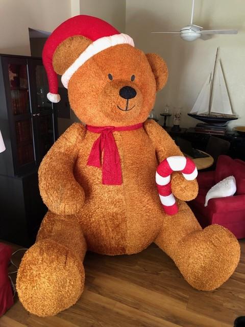 Holiday Living 8.98-ft Lighted Teddy Bear Christmas Inflatable