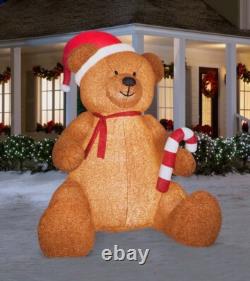 Holiday Living 8.98-ft Lighted Teddy Bear Christmas Inflatable Holiday Living 8.98-ft Lighted Teddy Bear Christmas Inflatable
