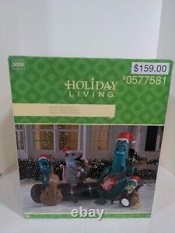 Holiday Living Airblown Alligator Band with Music Gemmy Christmas Inflatable