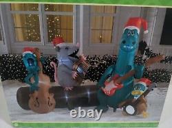 Holiday Living Airblown Alligator Band with Music Gemmy Christmas Inflatable
