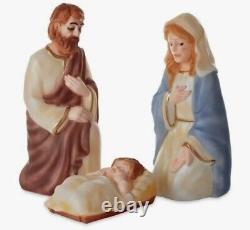 Holiday Time 28 Set of 3 Nativity Scene Lighted Blow Mold Yard Decor NEW IN BOX