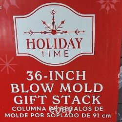 Holiday Time 36 Blow Mold Christmas Present Gift Stack New