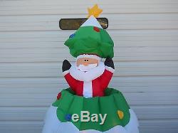 Holiday Time Airblown Inflatable ANIMATED Christmas Tree Santa Claus operates