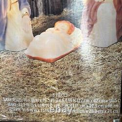 Holiday Time Set of 3 Nativity Scene Lighted 28 Blow Mold Yard Christmas Decor