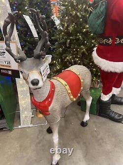 Home Accents Holiday 4.5' Led 2023 Reindeer Christmas Yard Decoration Blow Mold