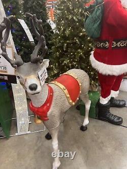 Home Accents Holiday 4.5' Led 2023 Reindeer Christmas Yard Decoration Blow Mold