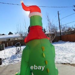 Home Accents Holiday 8ft 6in Lighted Holiday T-Rex With Tree Airblow