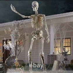 Home Depot 12 Foot Tall Giant Skeleton with Animated LCD Eyes 2021 Model FREE SHIP