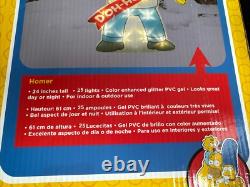 Homer Simpson Lighted flat Christmas Lawn Ornament. NWOT Video Can Be Provided