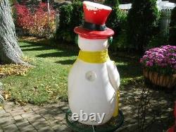 Htf Drainage Noel Snowman 39 Blow Mold Christmas Local Pick Up Only