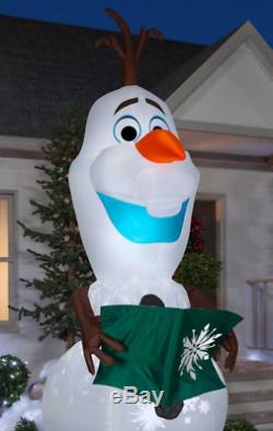 Huge 10.5 Ft Christmas Disney Olaf Animated Airblown Inflatable Yard Decor Gemmy