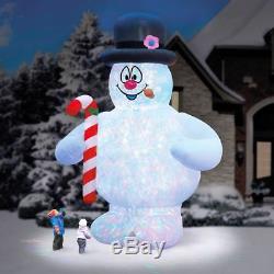 Huge 18 Ft Frosty Snowman With Candy Cane Airblown Inflatable Christmas Yard Decor