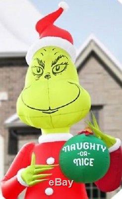 Huge 18 Ft Santa Grinch Airblown Inflatable Christmas Yard Decor Dr Seuss