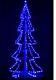 Huge 8 Ft. Blue Led Silhouette Christmas Tree 3d Outdoor Twinkling Decoration