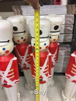Huge Lot Of 10 Vintage Blow Mold Toy Soldiers Lawn Decor Christmas