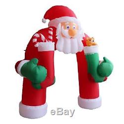 Huge Outdoor Christmas Lighted Inflatable Santa Arch Archway Yard Decoration 11
