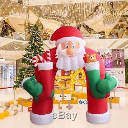 Huge Outdoor Christmas Lighted Inflatable Santa Arch Archway Yard Decoration 11