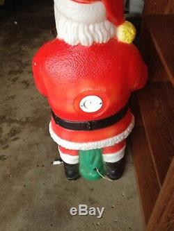 Huge Rare 44 Holiday Santa Claus Toy Sack Christmas Blow Mold Yard Light