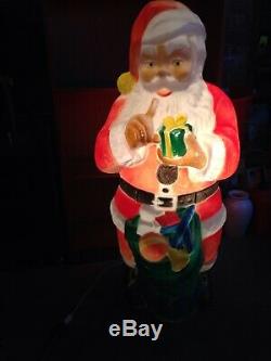 Huge Rare 44 Holiday Santa Claus Toy Sack Christmas Blow Mold Yard Light