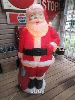 Huge Vintage 1960s Santa Blow Mold 5 Feet Tall with Toy Sack C952-1201