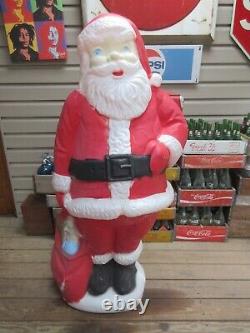 Huge Vintage 1960s Santa Blow Mold 5 Feet Tall with Toy Sack C952-1201