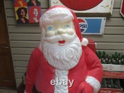Huge Vintage 1960s Santa Blow Mold 5 Feet Tall with Toy Sack C952-1201