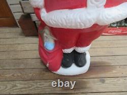 Huge Vintage 1960s Santa Blow Mold 5 Feet Tall with Toy Sack C952-1201