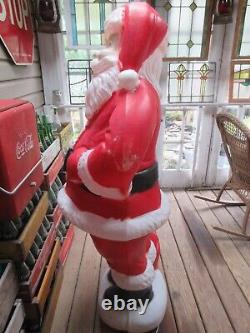 Huge Vintage 1960s Santa Blow Mold 5 Feet Tall with Toy Sack C952-1201