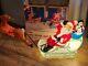 Illuminated Santa Claus Sleigh And Reindeer Blow Mold