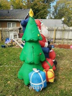 Inflatable Airblown Santa Claus Chair Christmas Tree Elf Present Blow Light Up