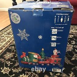 Inflatable Airblown Santa Express Train 12 Feet Christmas Tree Presents Gemmy