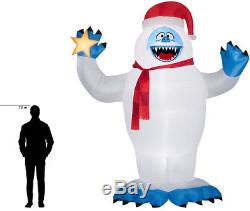 Inflatable Bumble with Santa Hat 12 Ft. Tall Self Inflates Christmas Holiday
