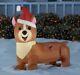 Inflatable Christmas Corgi Dog Santa Hat 3.5 Corgi Yard Ornament Cute! Puppy