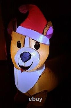Inflatable Christmas Corgi Dog Santa Hat 3.5 Corgi Yard Ornament CUTE! Puppy