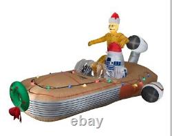 Inflatable Christmas Star Wars Land Speeder Yard Inflatable 11 Foot C3po R2D2