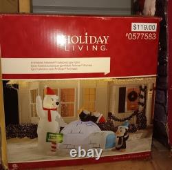 Inflatable Gemmy Polar Bear With Kaleidoscope Igloo With Motion