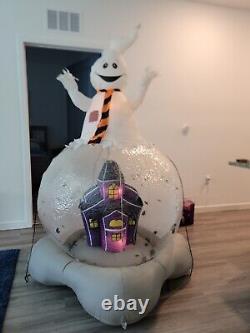 Inflatable Ghost Globe 6' Halloween Snowglobe Swirling Bats Haunted House VIDEO