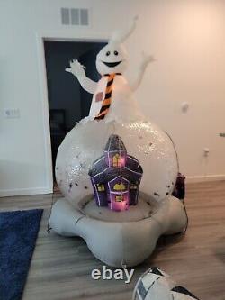 Inflatable Ghost Globe 6' Halloween Snowglobe Swirling Bats Haunted House VIDEO