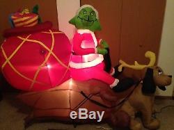 Inflatable Grinch sled