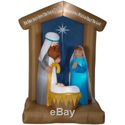Inflatable Nativity w Archway Airblown Scene Traditional Yard Pre-lit 6.50 ft