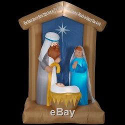 Inflatable Nativity w Archway Airblown Scene Traditional Yard Pre-lit 6.50 ft