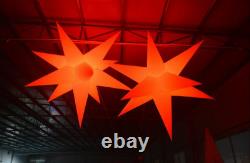 Inflatable Party Decoration Star with LED Changeable Light and Blower 1m