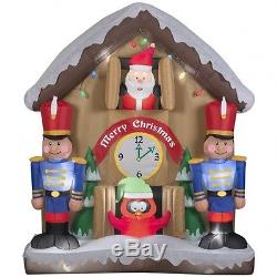 Inflatable Santa Nutcracker Scene Animated Toy Christmas Outdoor Yard Decor New